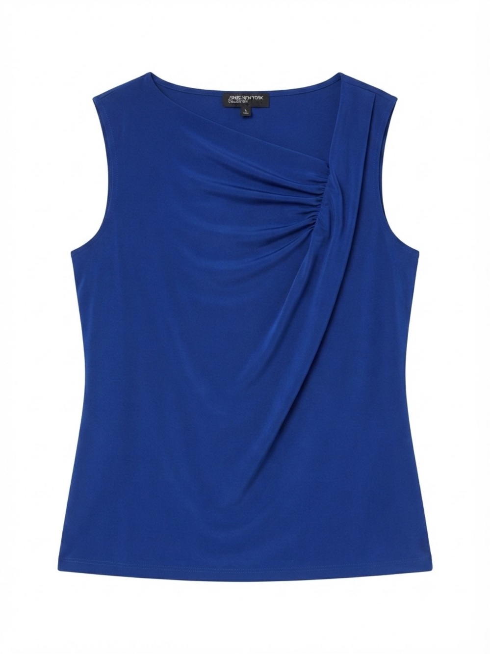 Jones New York Sleeveless Draped Camisole in Royal Blue